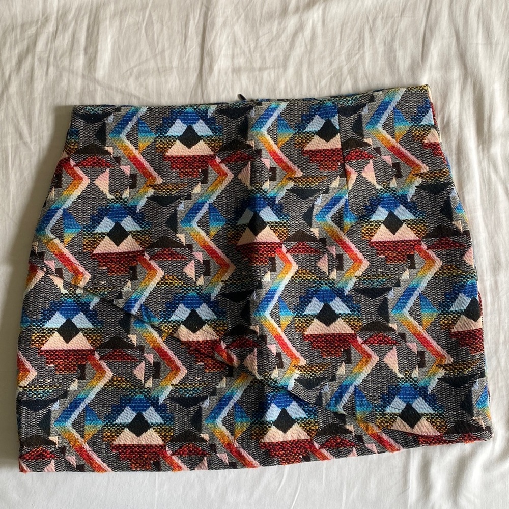 Zara rainbow mini skirt, size medium